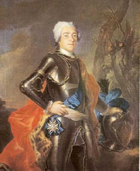 Louis de Silvestre Portrait of Johann Georg, Chevalier de Saxe oil painting image